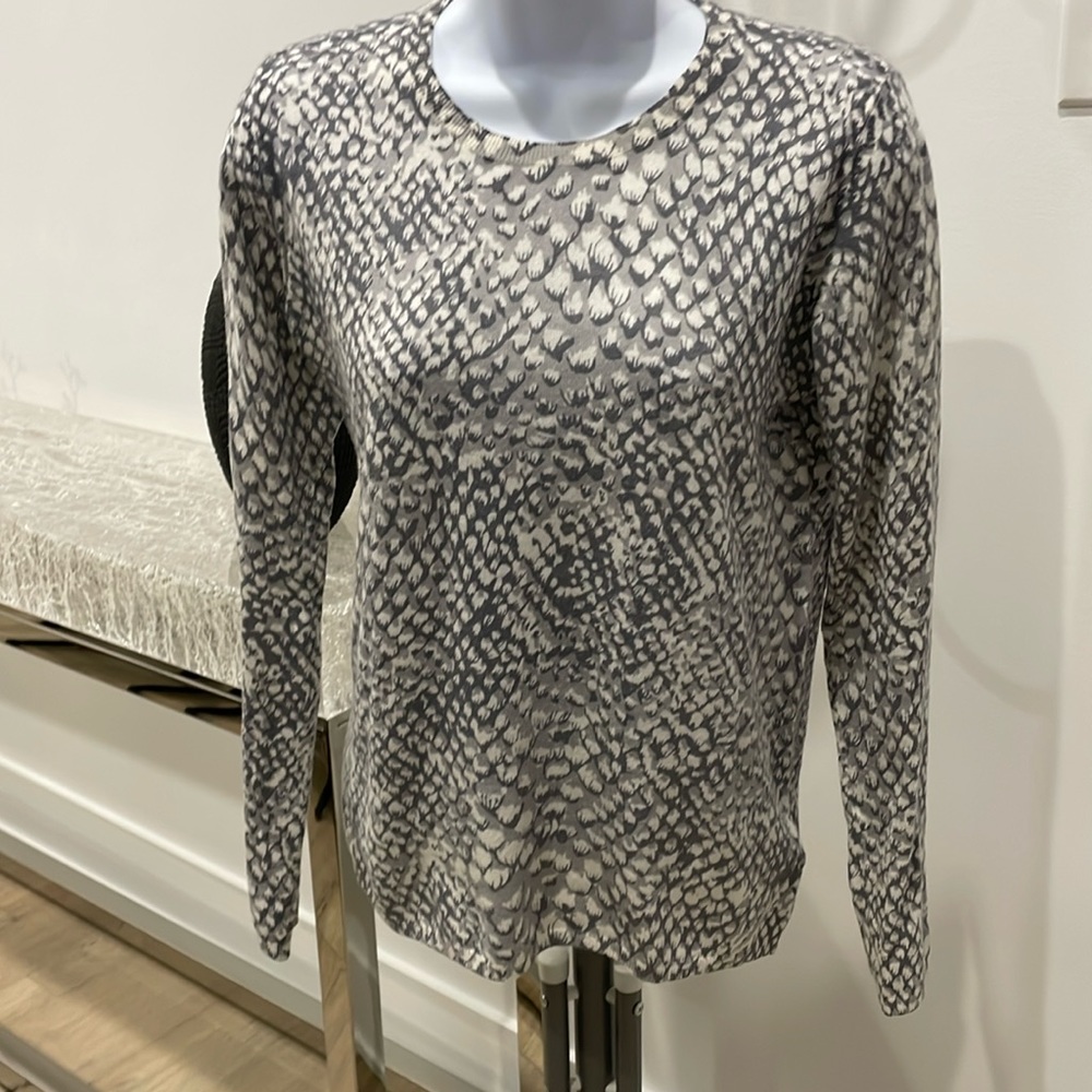 Joie wool blend snakeskin grey crew neck